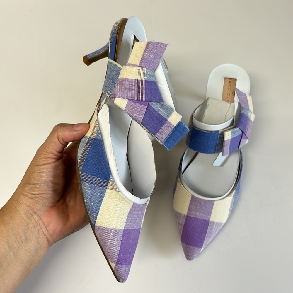 NEW| Women’s Bandolino Plaid Preppy Millie Mule - Picture 6 of 8